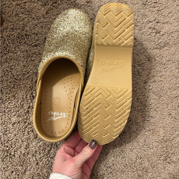 Dansko Gold Glitter Clogs - Picture 3 of 3